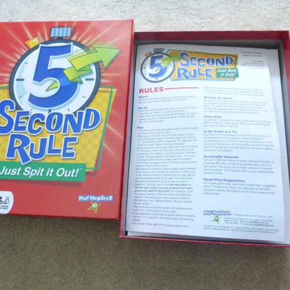 PLAY MONSTER 5 Second Rule Game - Ages 10+ - Picture 6 of 7